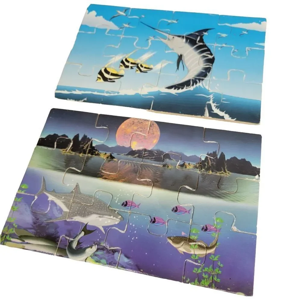 Ocean jigsaw puzzles set of 4